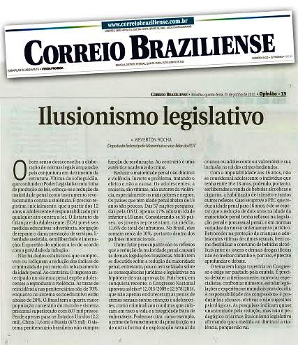 ...E o artigo publicado no Correio Braziliense