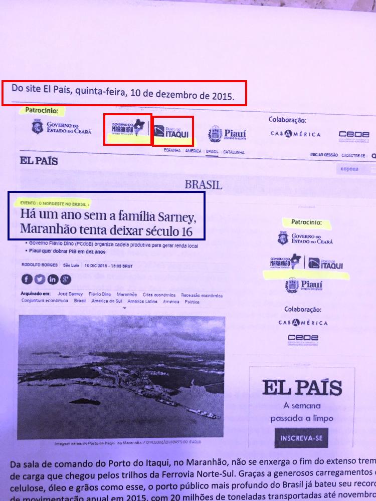 Site do El País: financiamento público para ataques políticos