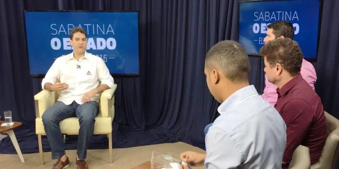Eduardo Braide fala aos jornalistas de O EstadoMaranhão 